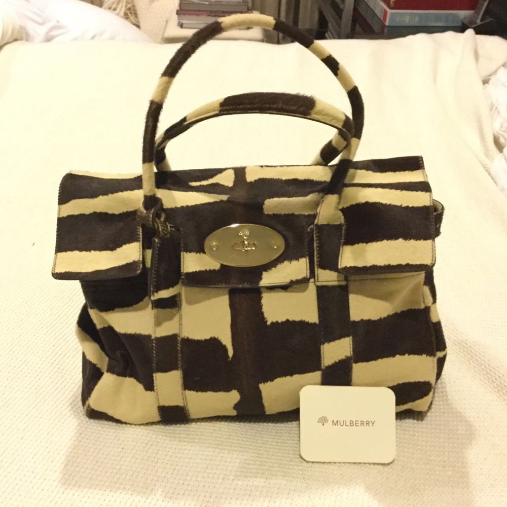 Mulberry calf hair Bayswater tote